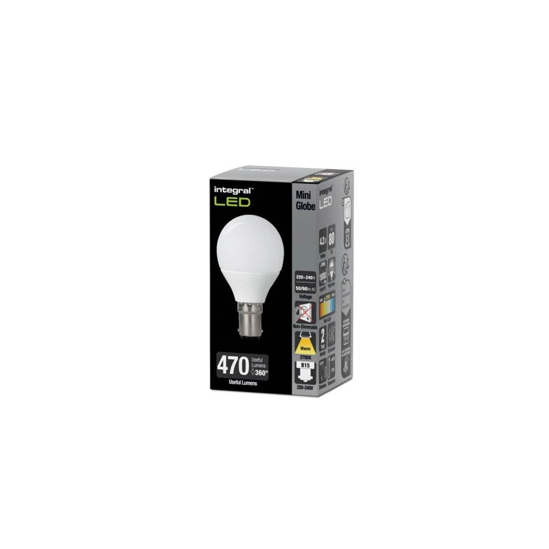 B15 Mini Globe 470Lm 4,2 Watt (40W) 2700K Matteret